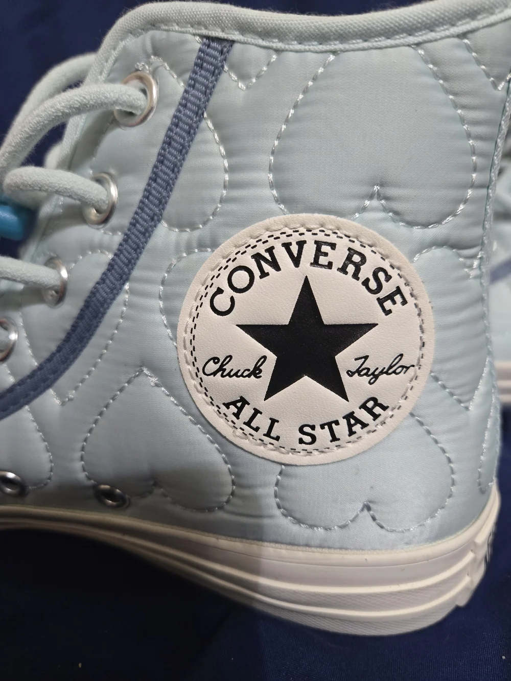 Light Blue Women's Canvas Sneakers with Lace Toggle